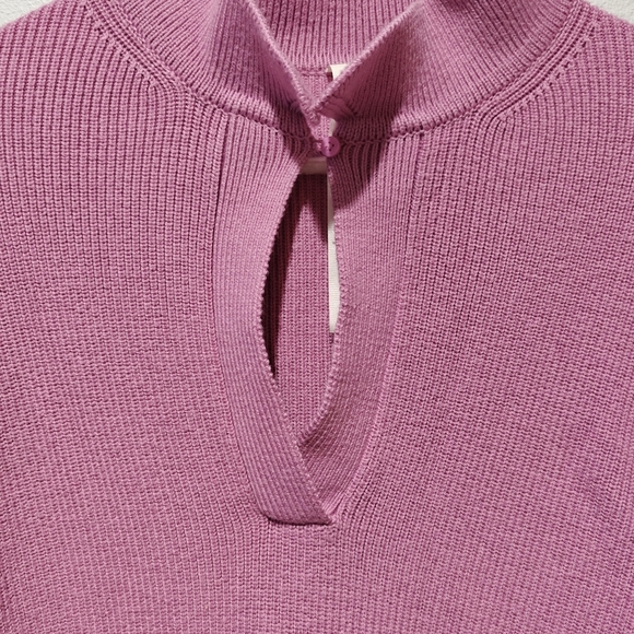 Lululemon Collared Merino Wool-Blend Sweater Dahlia Mauve Large - Picture 5 of 10